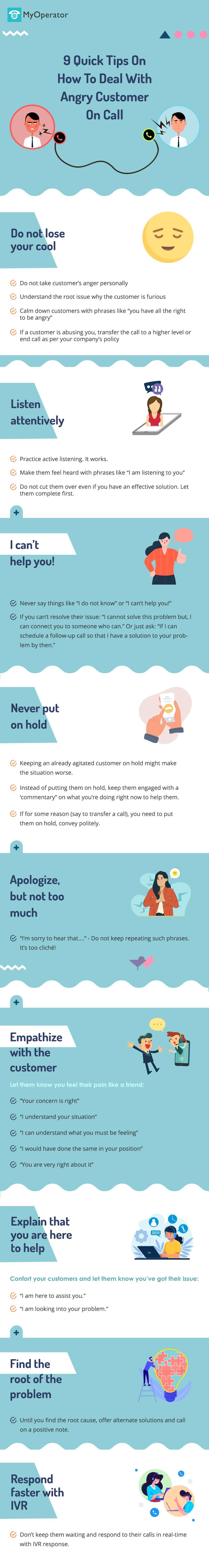 9 Quick Tips On How To Deal With Angry Customers On Call [Infographic]