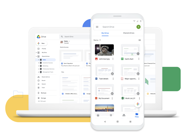 Google Drive, cloud storage service.