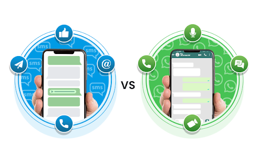 SMS VS Whatsapp Messaging