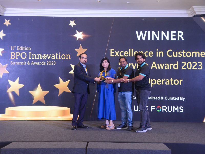 MyOperator Wins the ‘Excellence in Customer Service 2023’ Award at The BPO Innovation Summit