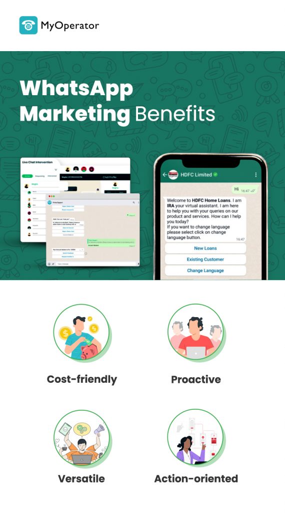 Benefits of Whatsapp Marketing with MyOperator API