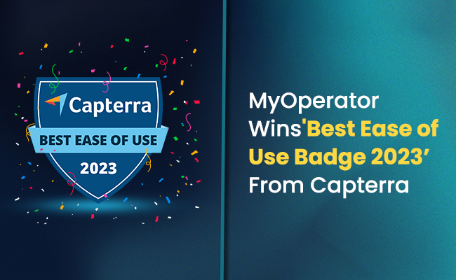MyOperator Wins ‘Best Ease of Use 2023’ Award From Capterra