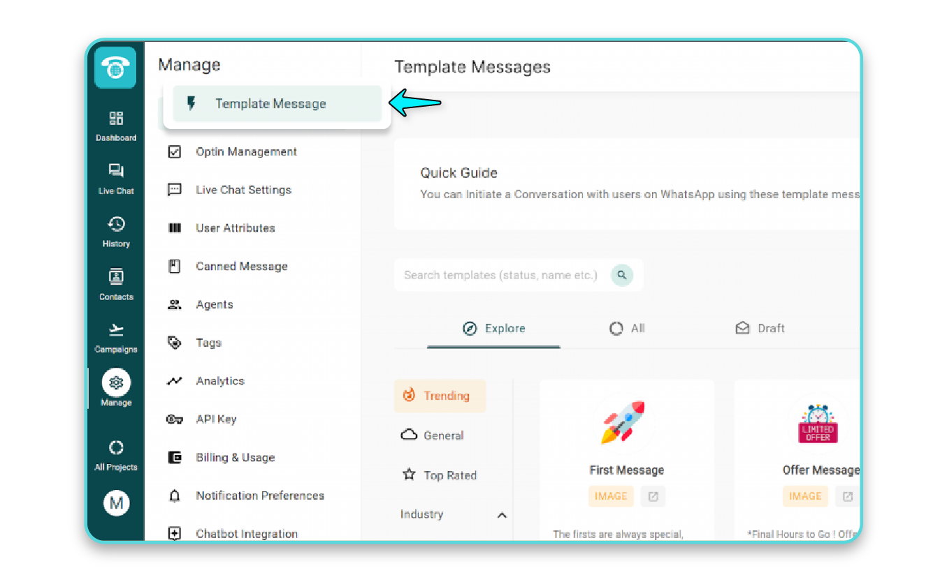 MyOperator  Business WhatsApp Message Template