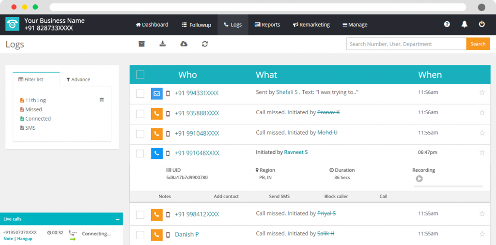 Key metrics and Tracking  for outbound calls