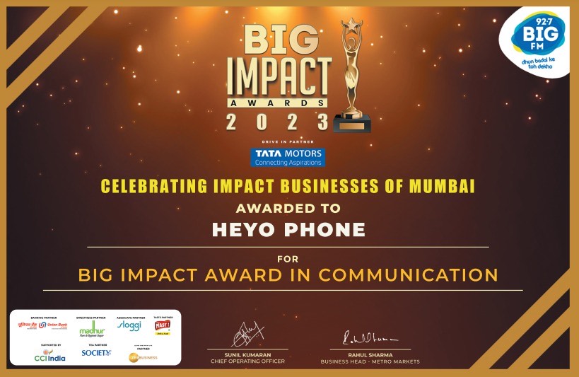 Heyo Phone’s Big Impact Award 