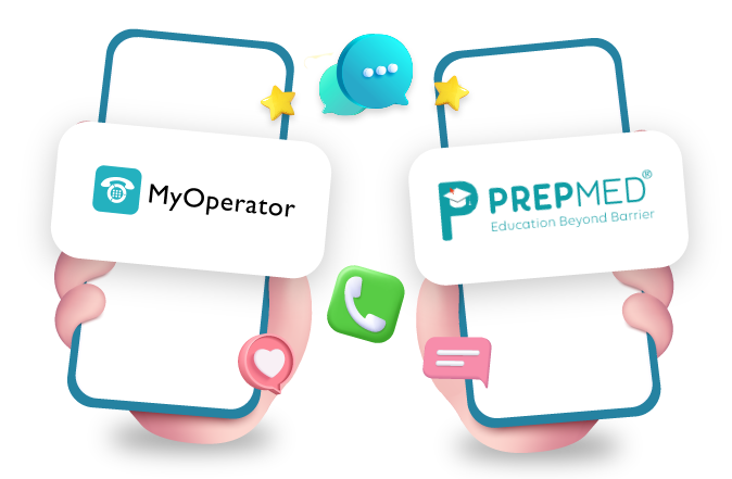 MyOperator whatsapp business solution and PrepMed NEET 