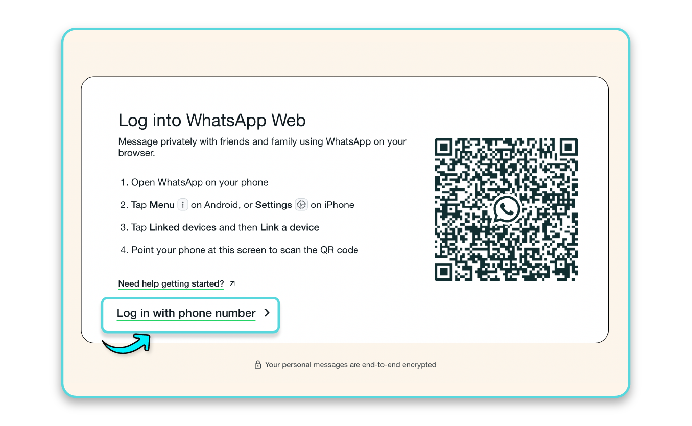 WhatsApp Login with Web